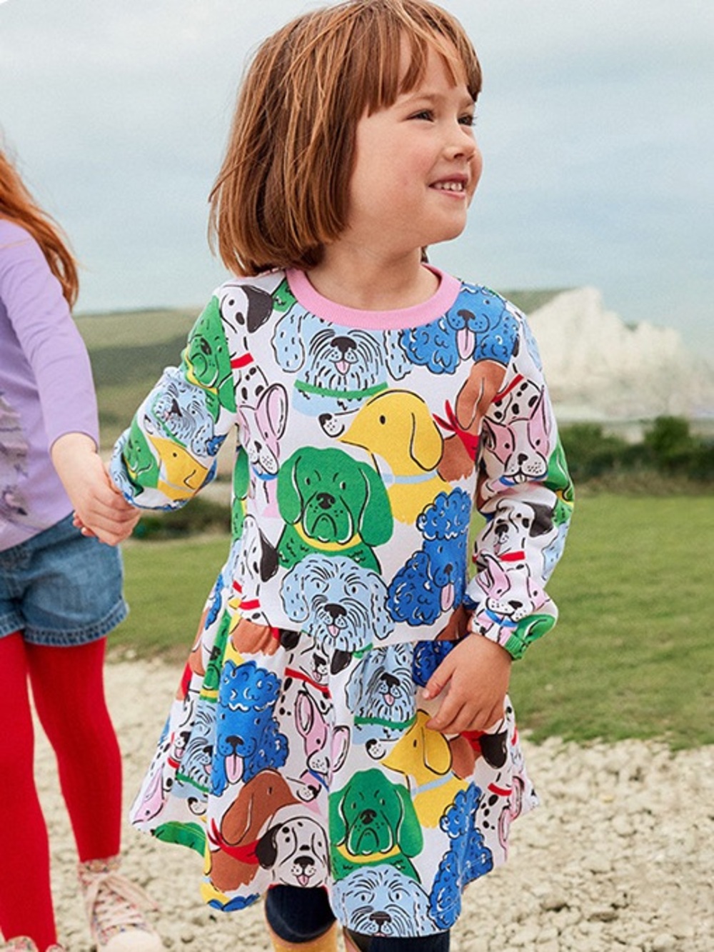 Mini Boden Dog Print Dress